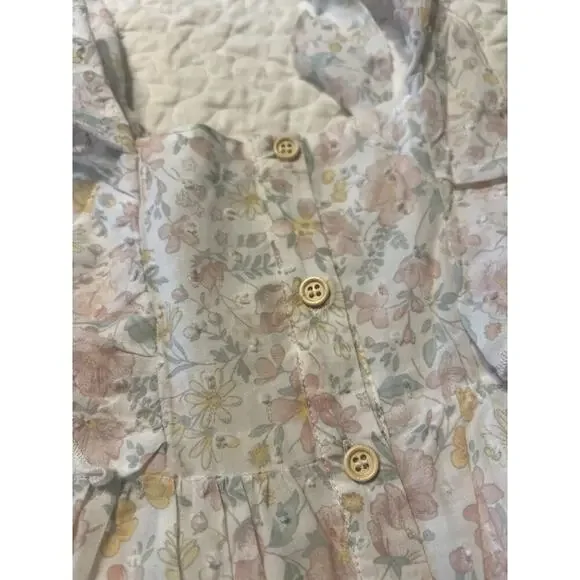 Catharine Malandrino Dress Girls Size 2T Floral Dainty Boho Spring Summer Lined - Picture 6 of 9